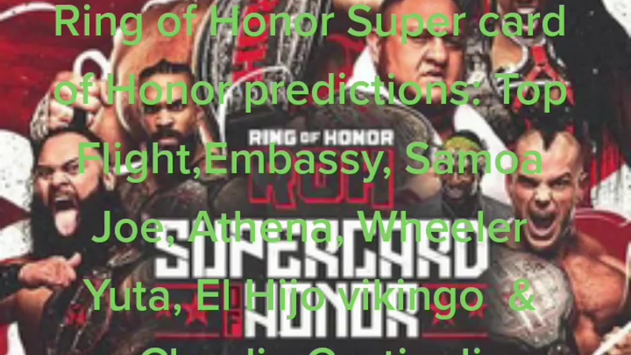 RING OF HONOR PREDICTIONS