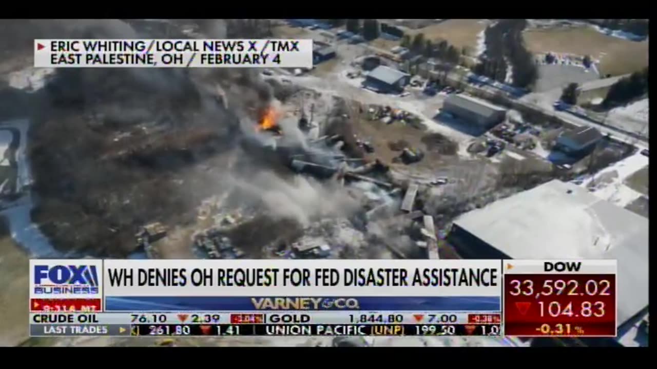 Biden Regime Denies Ohio Request for Federal Disaster Assistance Following Toxic Chemical Explosion