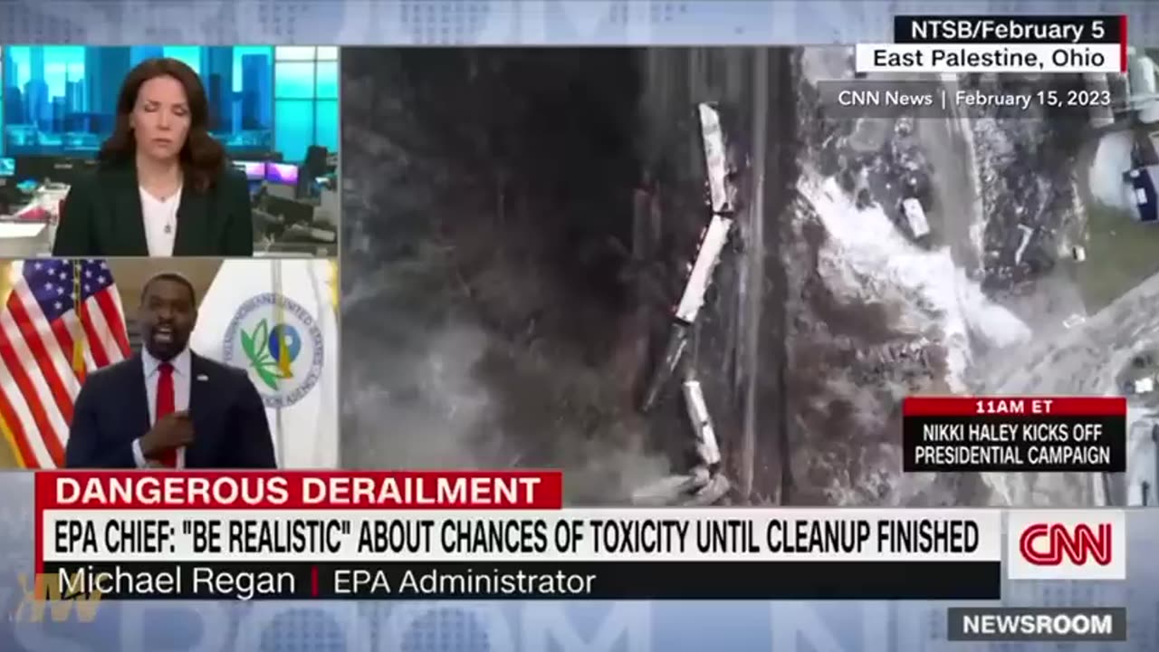 EPA Chief: We'll Clean Up & Do Testing When Conditions On The Ground Become Safe In East Palestine