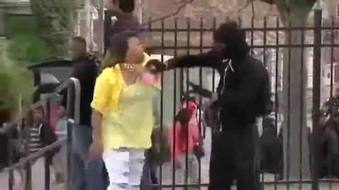 Mom catches her kid rioting. Cleans his clock.