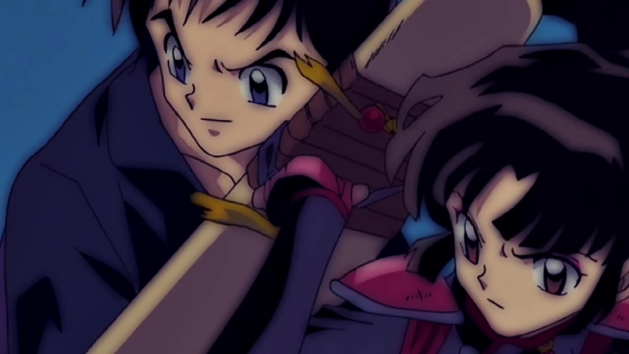 Classic Anime Movie Inuyasha the Movie 2- Sigma King Miroku Touching up Waifu Sexy Anime Leg