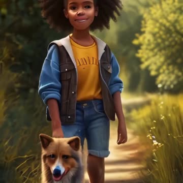 A Girl and Her Dog on a Walk" 🐶❤️ | Leonardo shorts