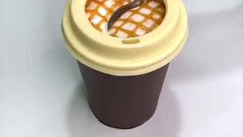 Chocolate Starbucks cup with coffee mousse