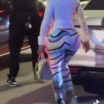 TikToker Pink Whaletail While Bending Over