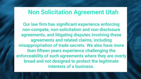 Non-Solicitation Agreements in Utah | Stavros Law P.C.
