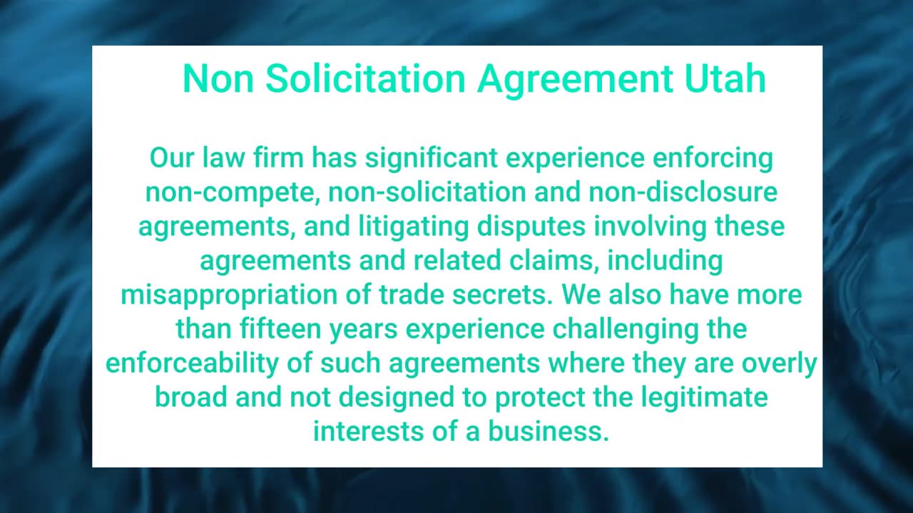Non-Solicitation Agreements in Utah | Stavros Law P.C.