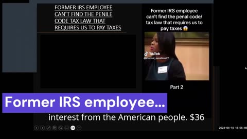 Former IRS employee can't find the penal code tax law that requires us to pay taxes