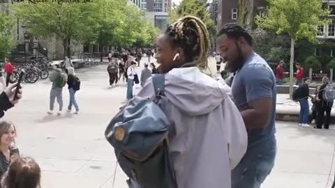 Unhinged leftist harasses Christian man, gets dose of INSTANT KARMA