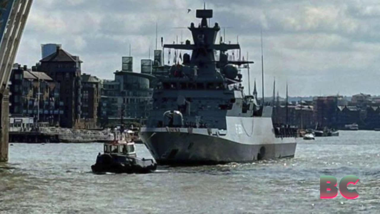 German warship blasts Darth Vader anthem in heart of London