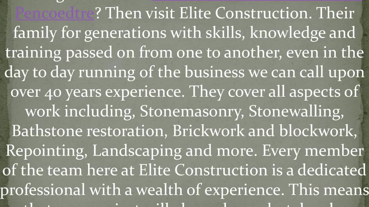 Get the best Stone Restorations Services in Pencoedtre
