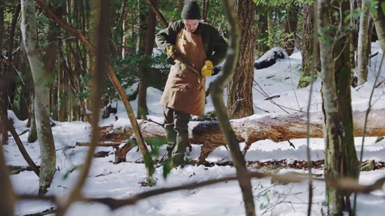 Winter Solo camping Overnight in the snow