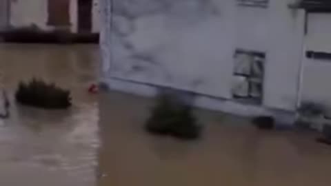 Flood due to extreme rain in Eure-et-Loir of Centre-Val de Loire region France.mp4