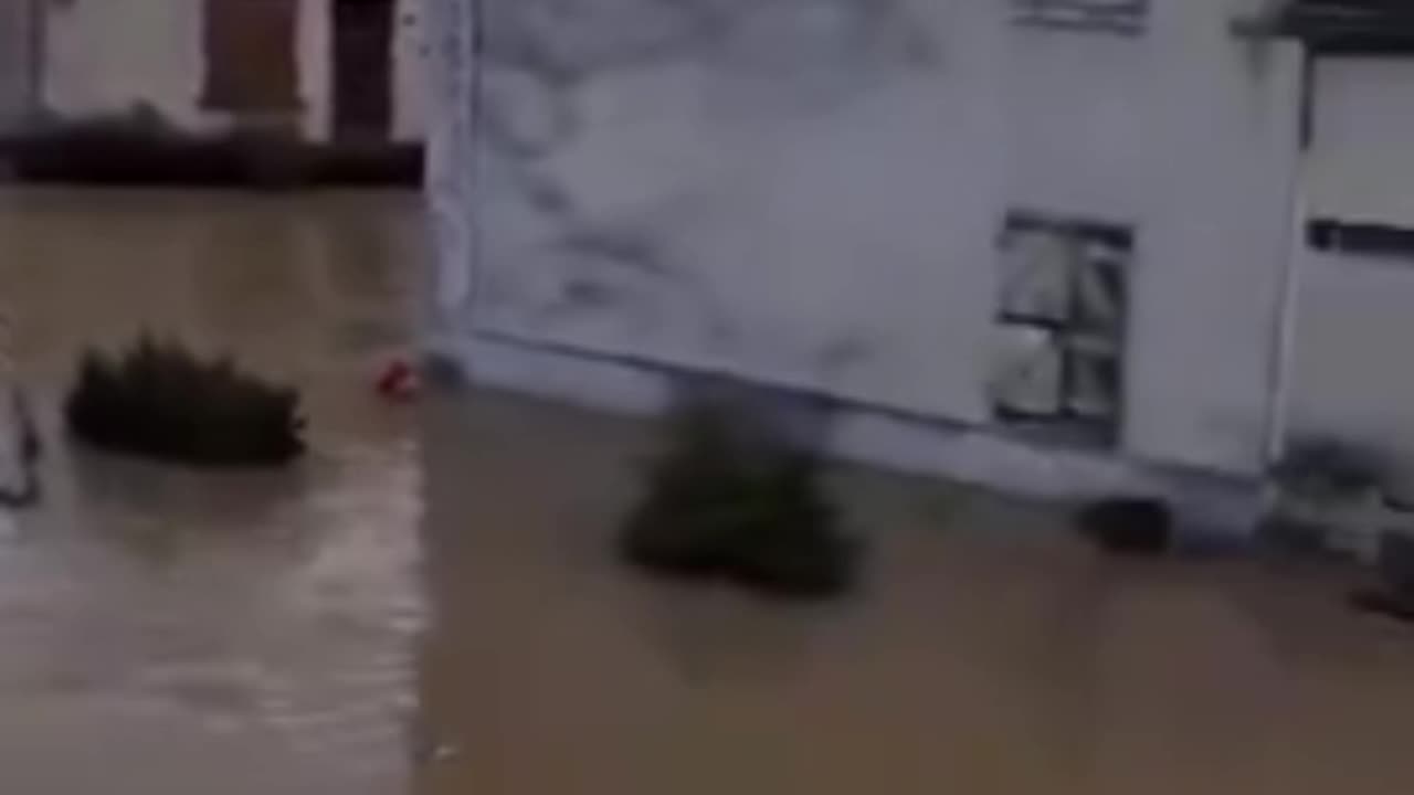 Flood due to extreme rain in Eure-et-Loir of Centre-Val de Loire region France.mp4