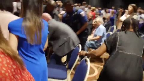 Heckler Gets Shoved To Floor, Dragged Out During Hillary Event For Asking About Epstein Island