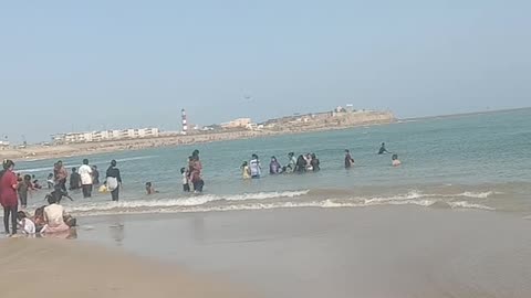 Swinging on manora beach