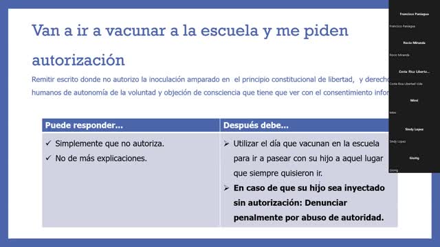 Talleres Para La Soberanía Parte 1:No Autorizo La Inoculacion ¿como Manejo La Situacion con el Pani?