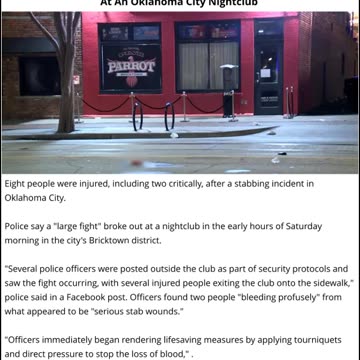 8 People Injured In Stabbing Incident At An Oklahoma City Nightclub