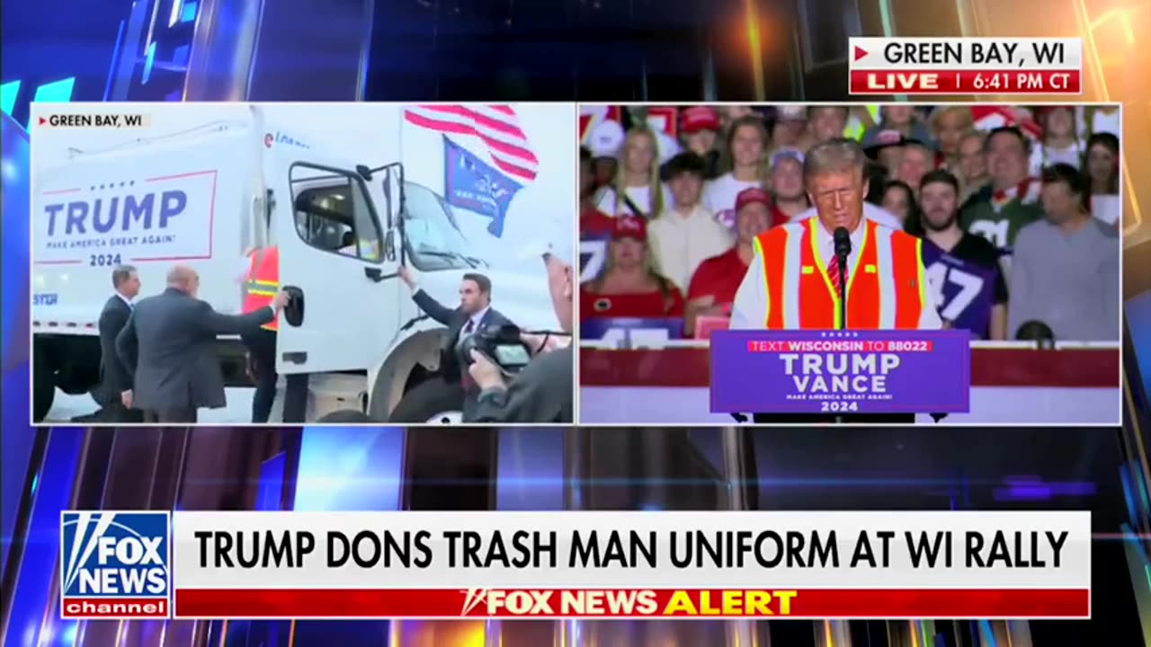 President Trump tells the story of how the garbage truck and the orange vest came to be