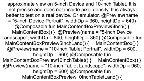 How to preview Compose layouts in landscape mode