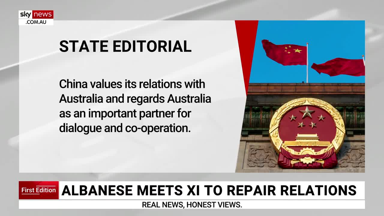 Beijing expresses intentions to repair relationship with Australia