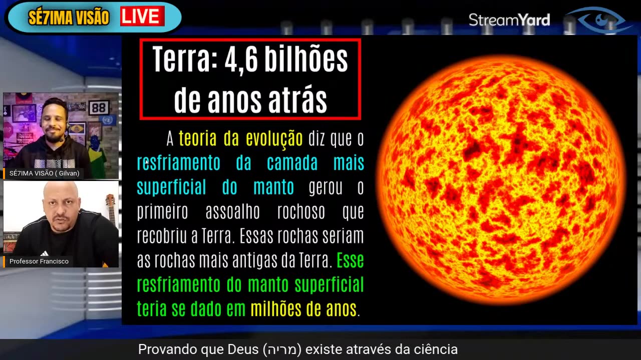 SÉ7IMA VISÃO - dSUcXsM9oSI - LIVE - PROVANDO QUE DEUS ( יהוה) EXISTE ATRAVÉS DA CIÊNCIA