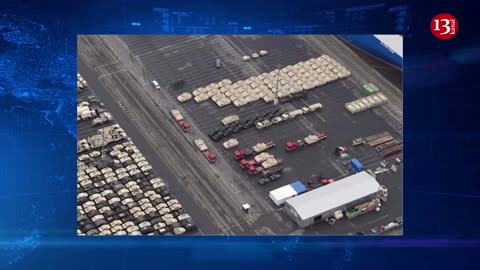 Hundreds of equipment sent by US to Ukraine were sighted in German port of Bremerhaven