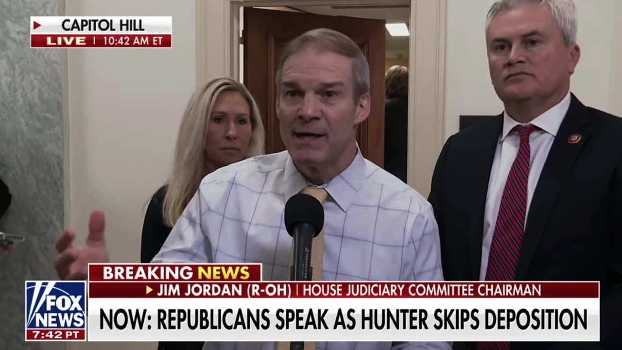 Jim Jordan Blasts Hunter Biden’s Failure to Appear for Deposition