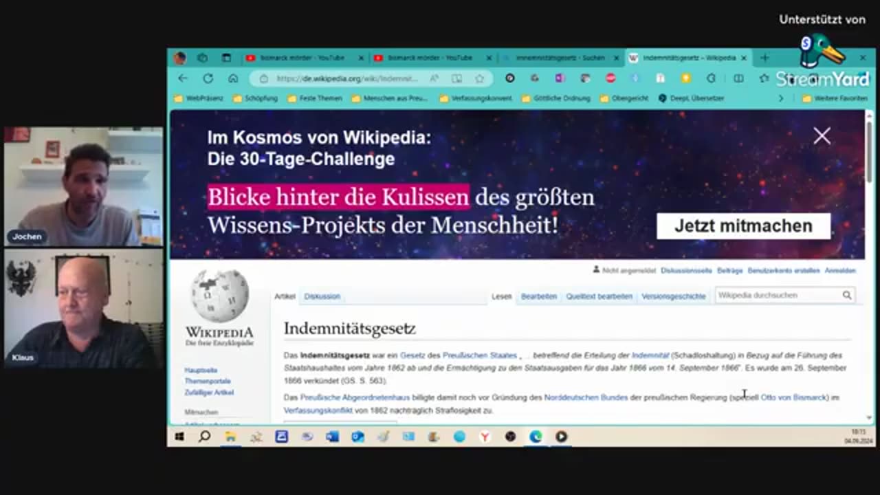 Der STAAT PREUßEN gehörte und gehört NICHT zum deutschen reich. 04.09.2024