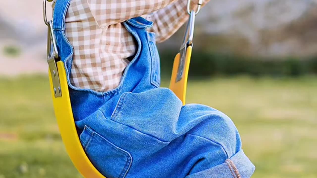 baby playing swing