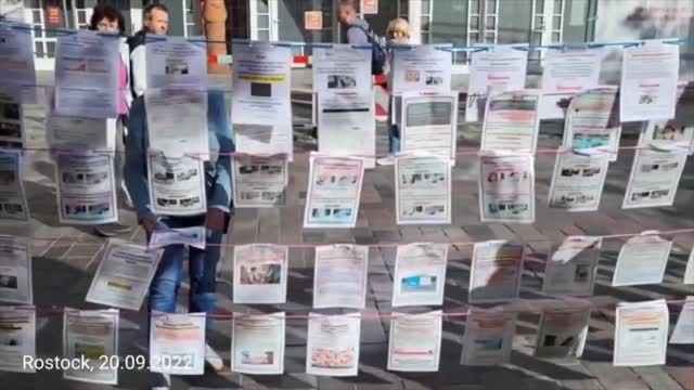 German Citizens Set Up Town Square Installations With Names Of Dead From "Vaccines"