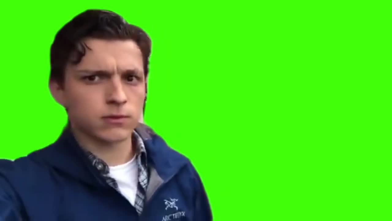 Tom Holland Looking Behind Him Green Screen