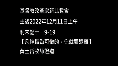 【凡神指為可憎的，你就要遠離】