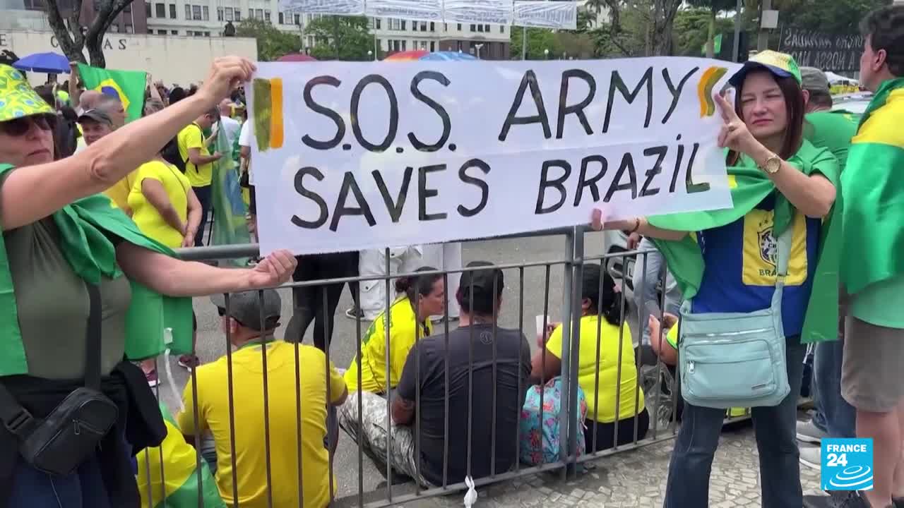 Las protestas bolsonaristas en Brasil continúan, aunque ahora con menor intensidad • FRANCE 24