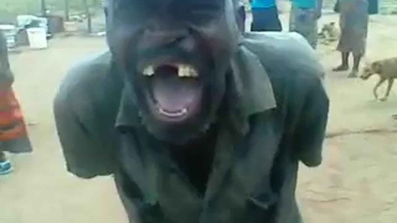 funny video African Man laughing