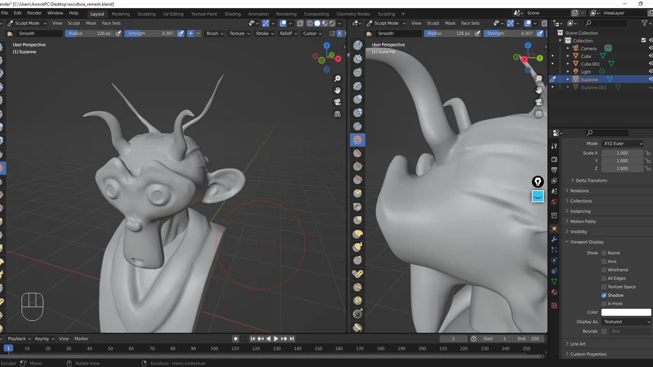 BLENDER - ESCULTURA ejemplo