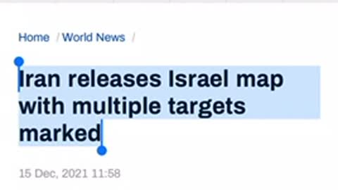 Iran releases Israel map with multiple targets marked