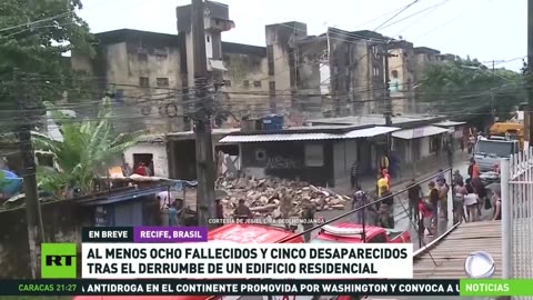 Ocho muertos deja el derrumbe de un edificio al nordeste de Brasil