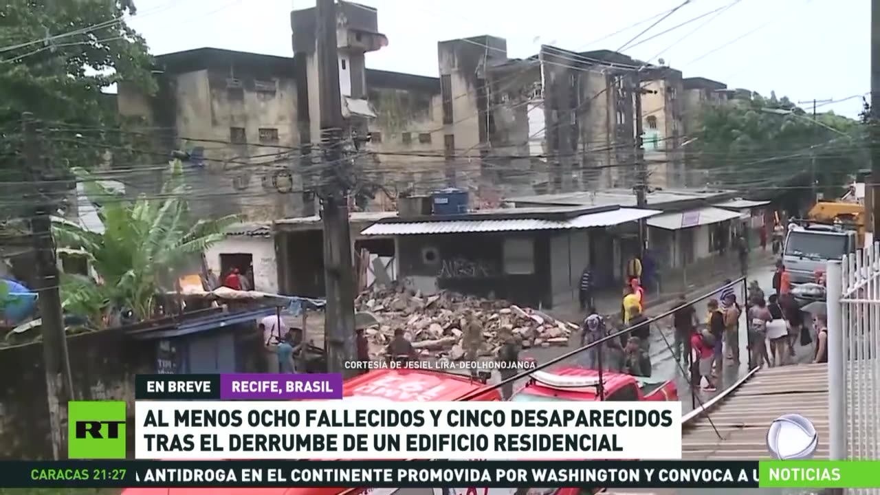 Ocho muertos deja el derrumbe de un edificio al nordeste de Brasil