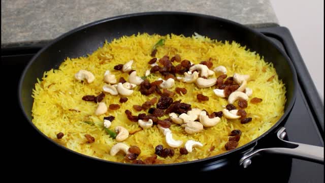 Cashew & Raisin Rice Pilaf Recipe How to make Rice Pilaf