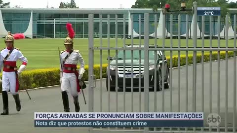 Forças Armadas condenam excessos em manifestações | SBT Brasil (11/11/22)