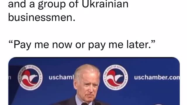 Biden on Ukraine - Pay me now or pay me later