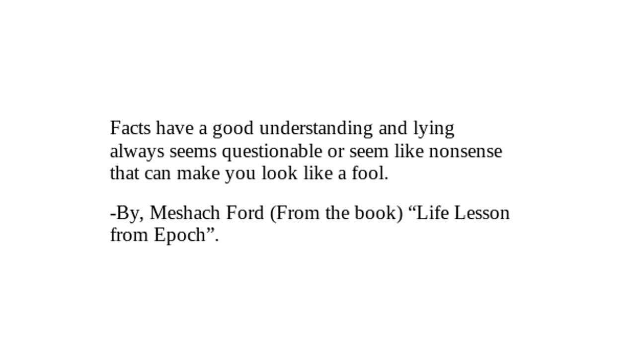 "Life Lesson from Epoch" -Checkout Description