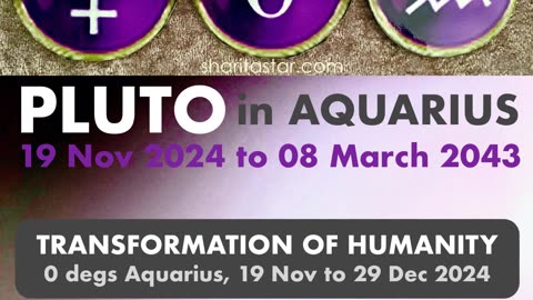 Transformation of Humanity: Pluto In Aquarius 2024 to 2043
