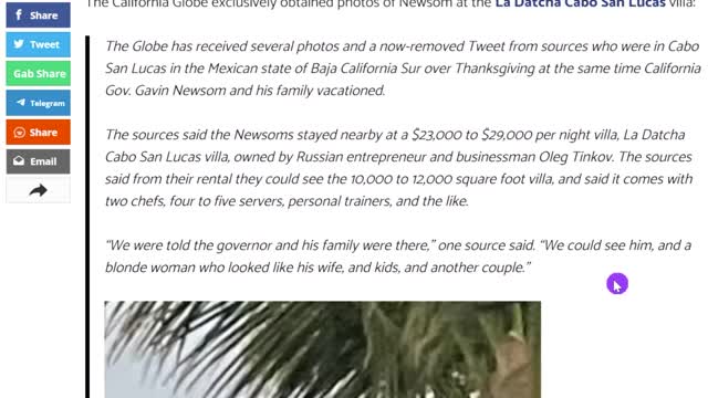 Gavin Newsom Goes On Lavish Vacation After Locking Down California