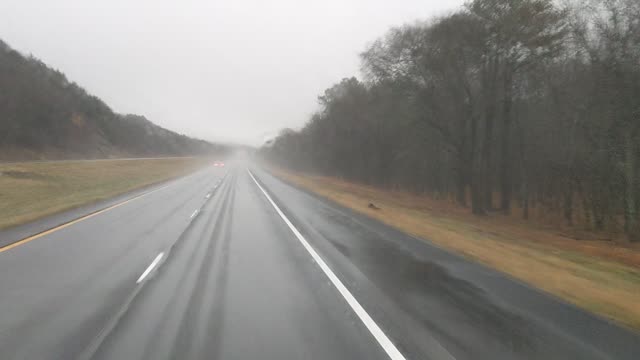 Soggy morning drive