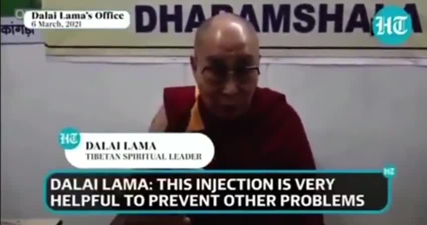 Dalia Lama is a sell out also. Pushing vaxx propaganda