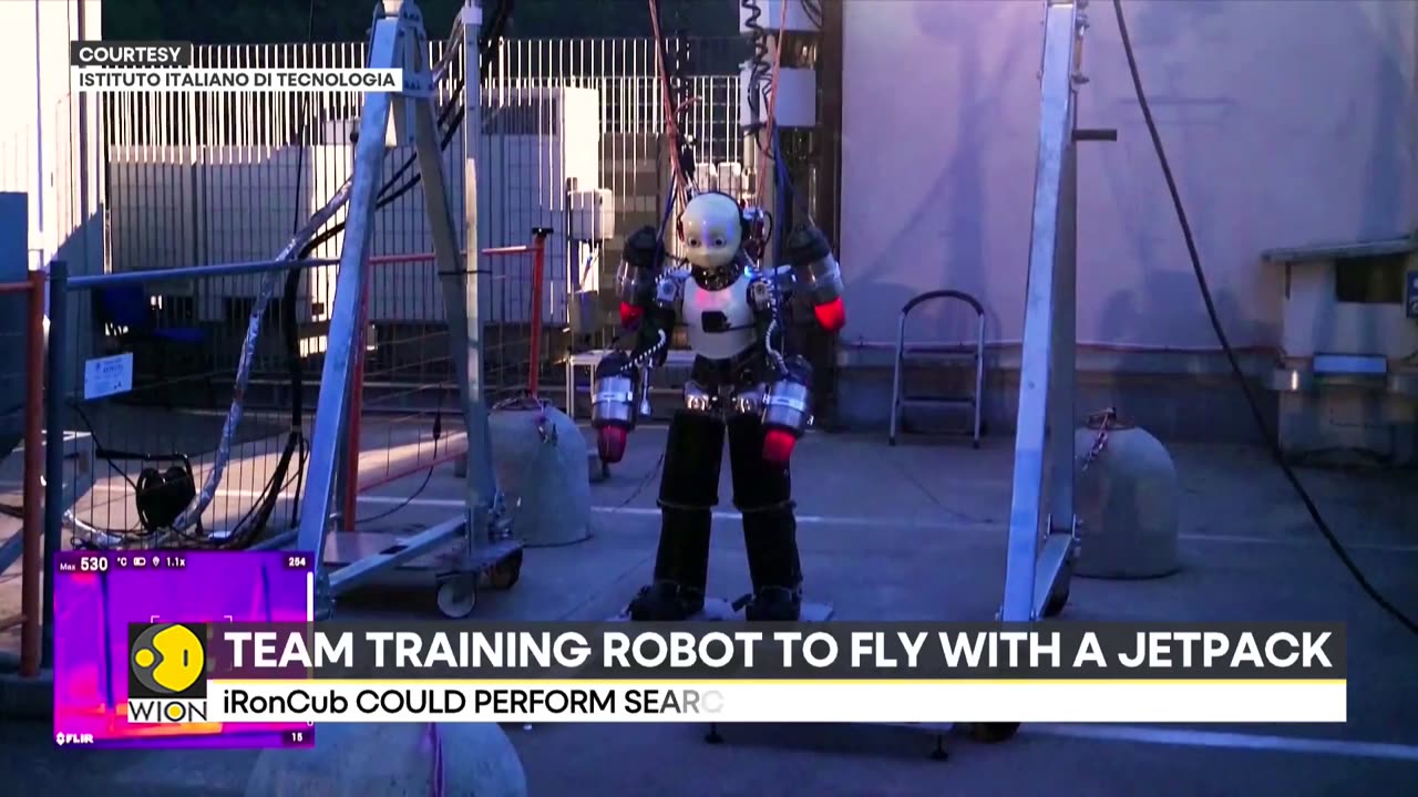 Meet iRonCub: Humanoid robot learning to fly with jetpacks | WION