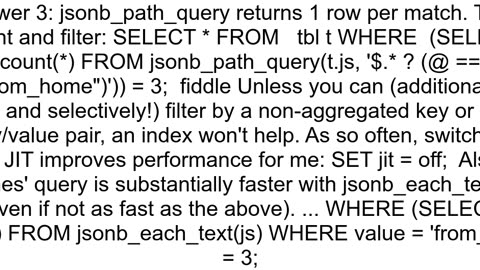 Filter table on jsonb column containing a value a given number of times