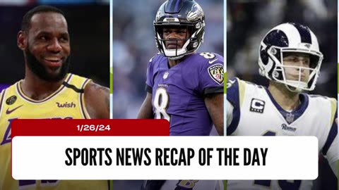 News Of The Day 1/26/24 - LeBron Sets New Record, Mark Andrews, Jared Goff Can Do Something Big