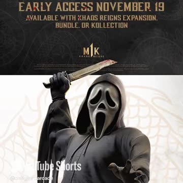 Ghostface Release Date Announcement Trailer - Mortal Kombat 1 Khaos Reigns DLC MK1 PC #gamingvideos